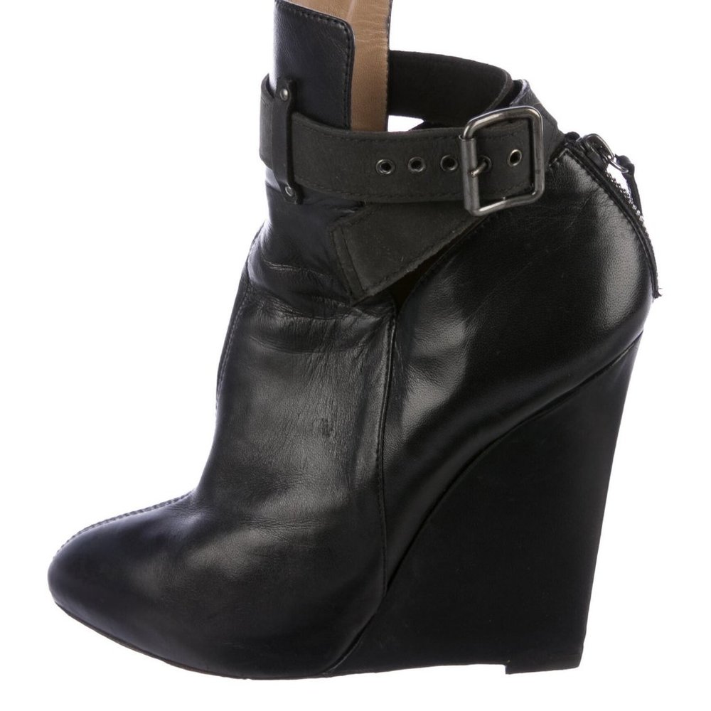 Proenza Schouler Leather Wedge Boots Size 8